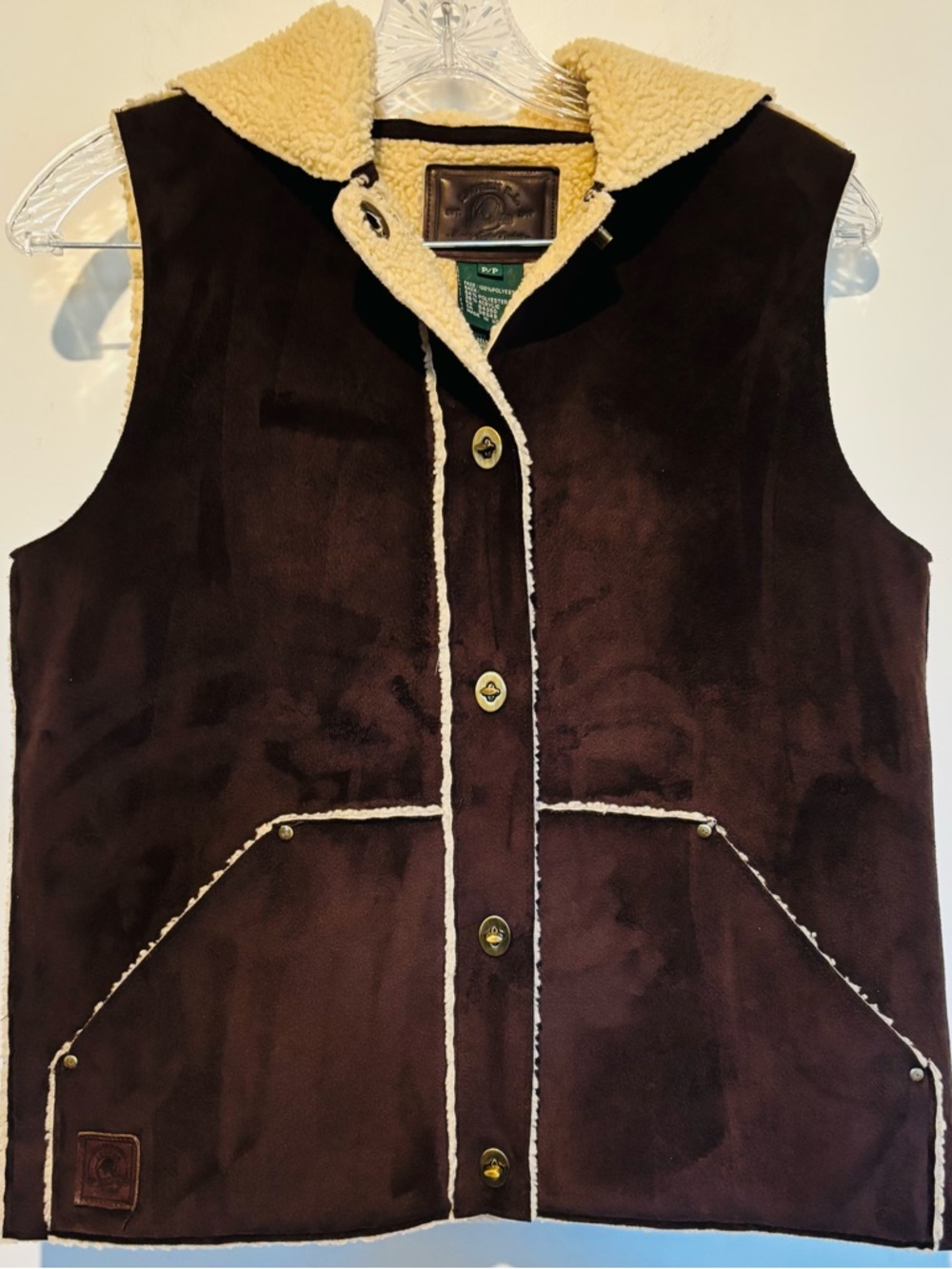 Lauren RL Brown Fleece Vest - Like New
